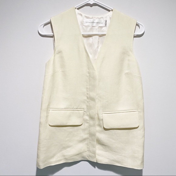 Victoria Beckham Canvas linen and Satin Vest - Picture 6 of 9